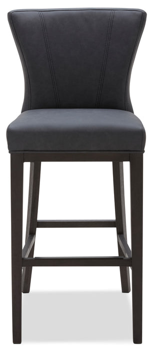 Quinn Barstool with Vegan Leather Fabric - Grey