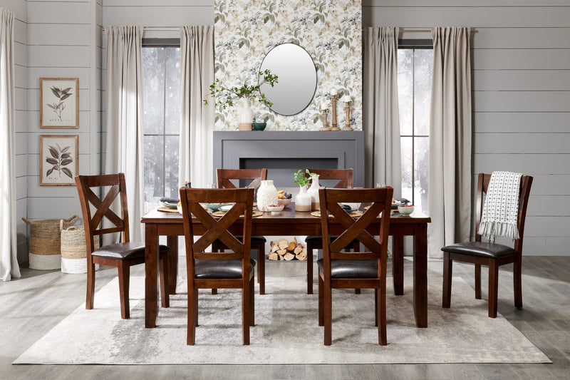 Talia Dining Table with 60-78\"W Extension - Brown