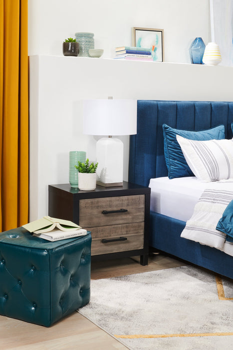 Talbott 17.5\" Cube Ottoman - Teal Faux Leather