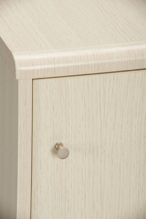 Torry 11.5\" Chairside Table with Cabinet - Ivory