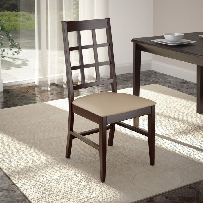 Atwood Dining Chair with Faux Leather Seat, Set of 2 – Grey