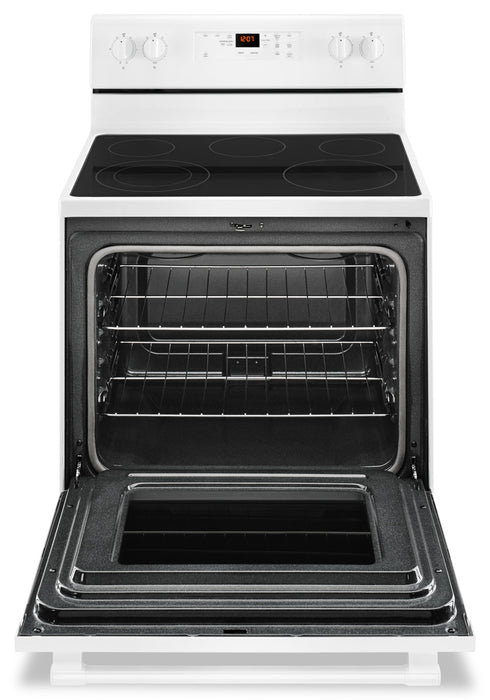 Maytag 5.3 Cu. Ft. Electric Range with AquaLift® and Self-Clean - White - YMER6600FW
