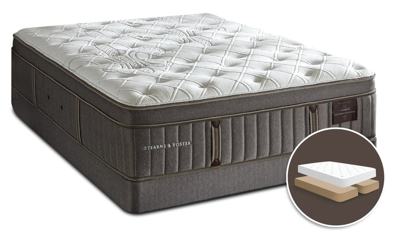 Stearns & Foster Wynford Plush Euro-Top Split Queen Mattress Set