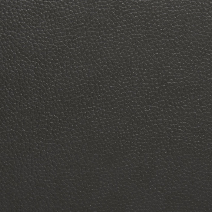 Tulsa Upholstered Platform Bed in Grey Vegan-Leather Fabric, Button Tufted - King Size