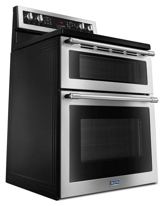 Maytag 6.7 Cu. Ft. Electric Range with Self-Clean and Double Oven - Fingerprint Resistant Stainless Steel - YMET8800FZ