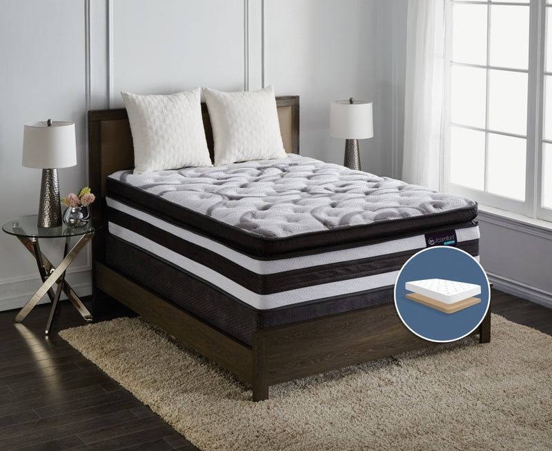 Serta iComfort® Manolo Medium Super Pillow-Top Low-Profile Queen Mattress Set