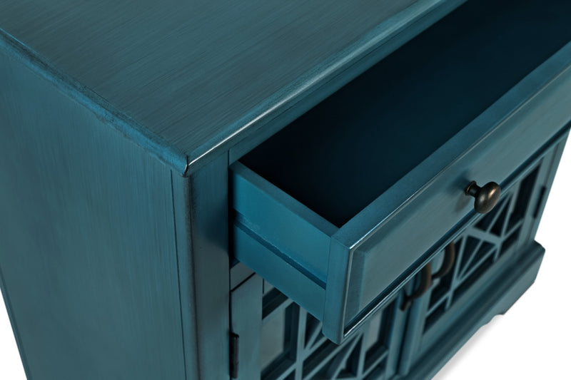 Marseille 32\" Accent Cabinet with Drawer - Antique Blue