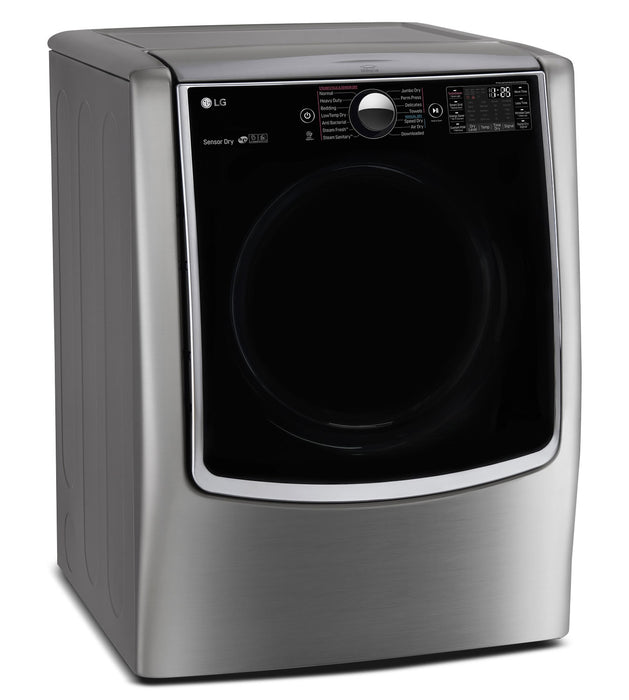 LG 9.0 Cu. Ft. Mega Capacity Gas Steam Dryer – Graphite Steel