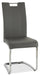 ["Tuxedo Dining Chair with Vegan-Leather Fabric, Metal - Grey"]
