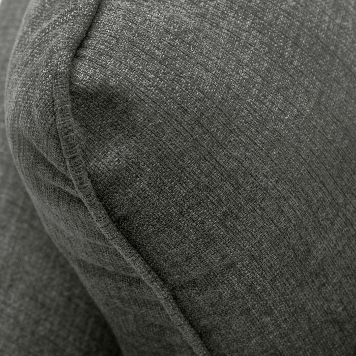 Cindy Crawford Home Gena 2-Piece Right-Facing Linen-Look Fabric Sectional with Wood Legs - Charcoal Grey