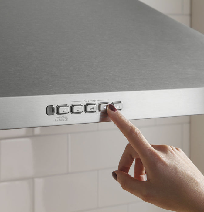 GE 30\" Wall-Mount Pyramid Chimney Range Hood – JVW5301SJSSC