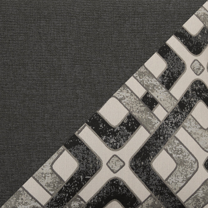 Made in Canada Verona 2-Piece Right-Facing Linen-Look Fabric Sectional with Removable Cushions - Charcoal Grey