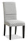 ["Verona Dining Chair with Linen-Look Fabric, Wood - Light Grey"]