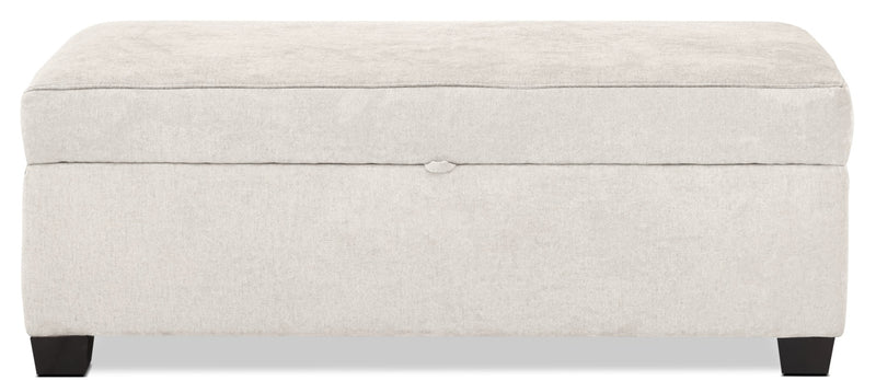 Becca Chenille Storage Ottoman – Silver