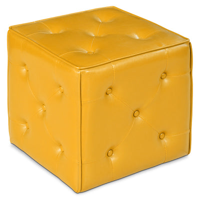 Talbott Ottoman – Yellow - Retro style Ottoman in Yellow