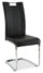 ["Tuxedo Dining Chair with Vegan-Leather Fabric, Metal - Black"]