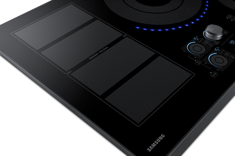 Samsung 30\" 5-Element Smart Induction Cooktop with Flex Zone & Virtual Flame Technology™ - Black Stainless Steel - NZ30K7880UG/AA