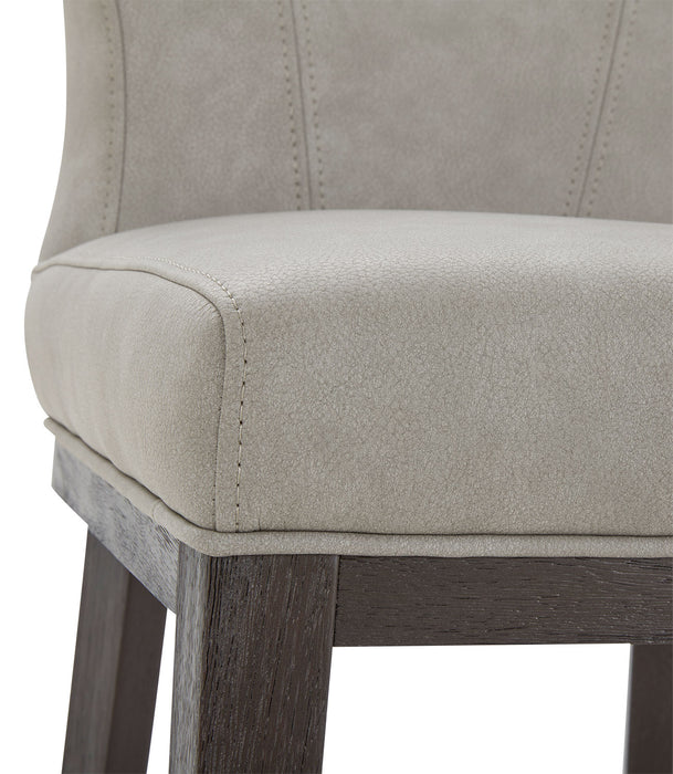 Quinn Counter-Height Stool with Vegan Leather Fabric, 26\"H - Taupe