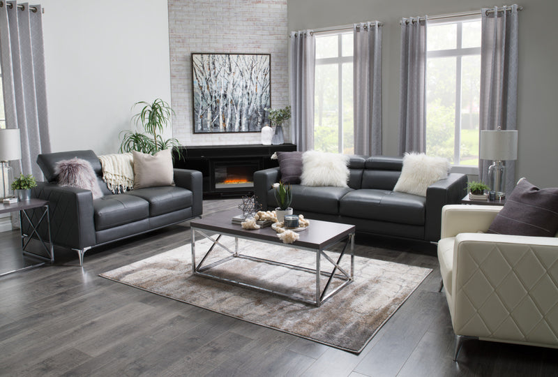 Odesos 72\" Modern Electric Fireplace TV Stand with Storage and Cable Management for TVs up to 80\"- Black