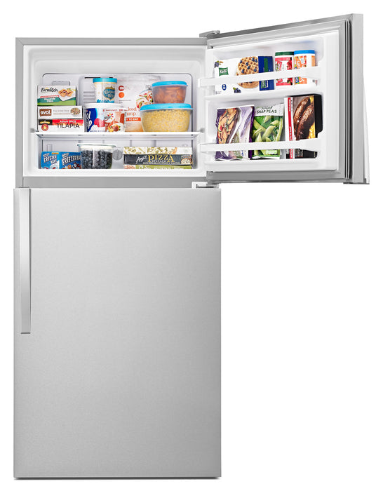 Whirlpool 30\" 18.3 Cu. Ft. Top-Mount Refrigerator - Monochromatic Stainless Steel - WRT148FZDM