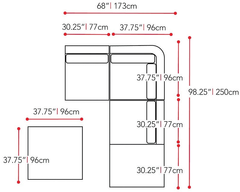 Seattle Sectional and Table Set