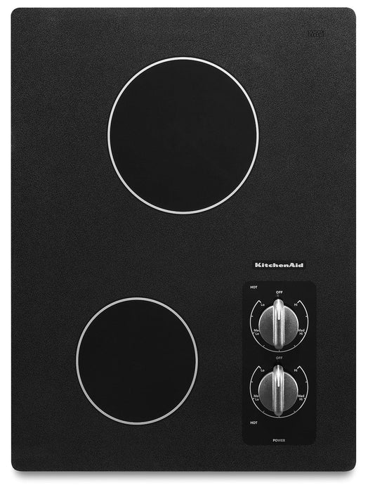 KitchenAid 15\" 2-Element Electric Cooktop - Black - KECC056RBL