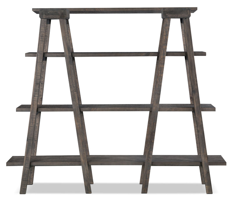 Calistoga 72\" 3-Shelf Open Ladder Bookcase - Weathered Charcoal