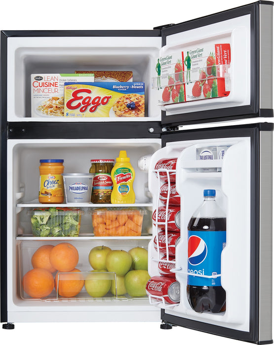 Danby 18.9\" 3.2 Cu. Ft. Top-Mount Mini Fridge - Stainless Steel - DCR031B1BSLDD