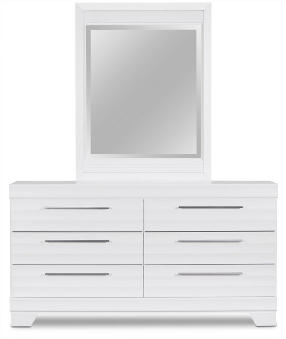 Olivia Bedroom 6-Drawer Dresser, 61.3\"W x 32.8\"H, Made in Canada - White