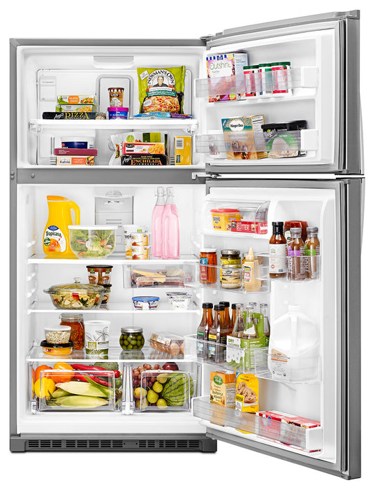 Whirlpool 33\" 21.3 Cu. Ft. Top-Mount Refrigerator - Monochromatic Stainless Steel - WRT541SZDM