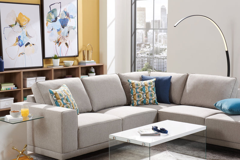 Waterford 44\" Modern Coffee Table - White with Glass Legs