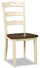 ["Woodanville Dining Chair, Ladder Back -Two-Tone White & Brown"]