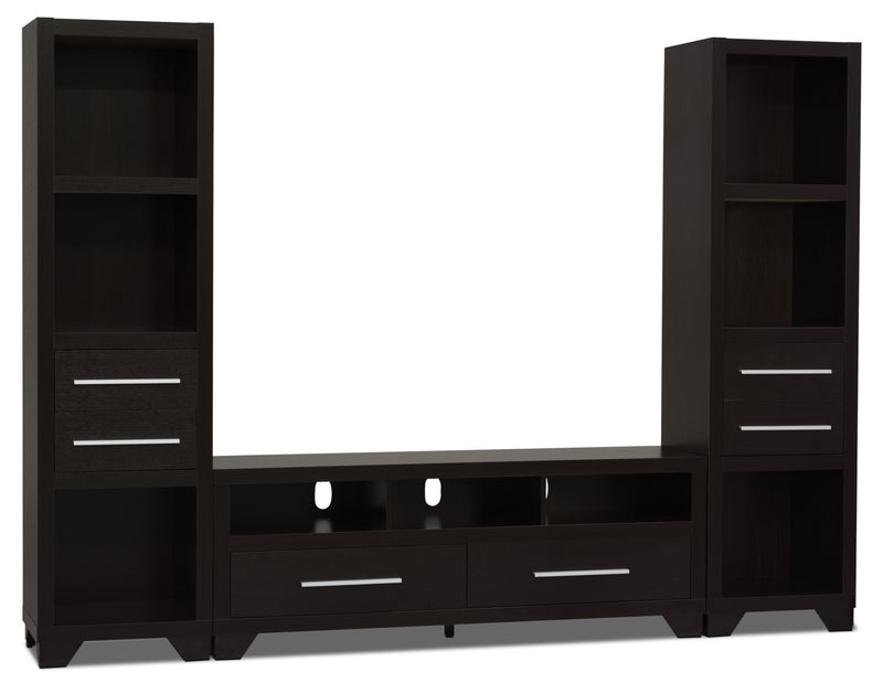 Glendale 3-Piece Entertainment Centre with Storage and Cable Management for TVs up to 65\"- Espresso