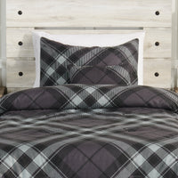 William 4-Piece Full/Queen Comforter Set - Grey 