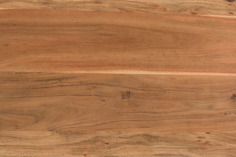 Agra 45\" Rustic Coffee Table - Brown and Black with Iron Legs