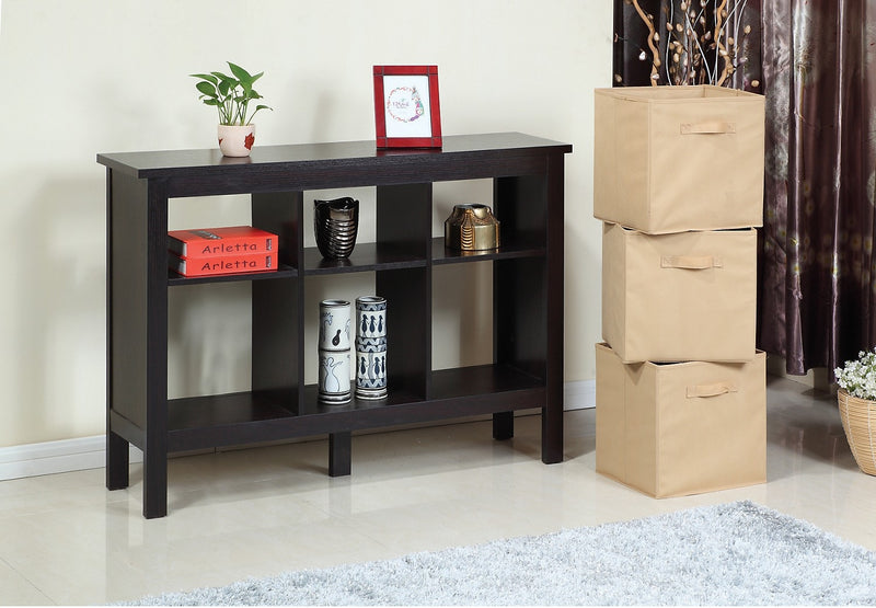 Kimberly 48\" Hall Table with 3 Baskets - Espresso