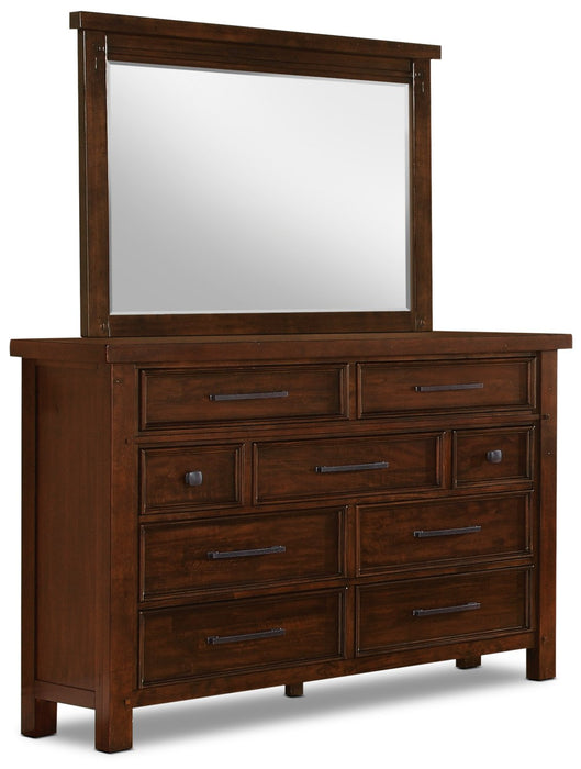 Sonoma 6pc Bedroom Set with Bed, Dresser, Mirror & Nightstand, Mango Brown - Queen Size