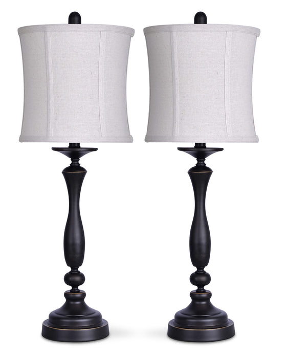 29\" Oil-Rubbed Bronzed Finish 2-Piece Set - with Two Table Lamps