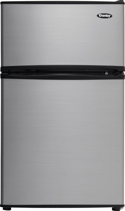 Danby 18.9\" 3.2 Cu. Ft. Top-Mount Mini Fridge - Stainless Steel - DCR031B1BSLDD