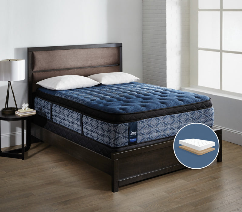Sealy Posturepedic Plus Mornington Medium Euro Pillow-Top Low-Profile Queen Mattress Set