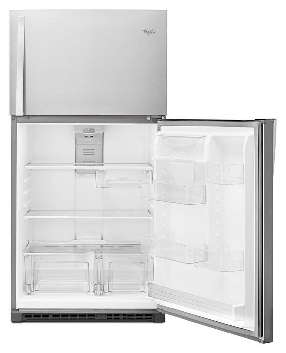 Whirlpool 33\" 21.3 Cu. Ft. Top-Mount Refrigerator - Monochromatic Stainless Steel - WRT541SZDM