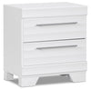 ["Olivia Bedside 2-Drawer Nightstand, 23.5\"W x 25.2\"H, Made in Canada - White"]