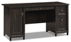 Edge Water 59\" Computer Office Desk with 3-Drawers & Cabinet - Estate Black