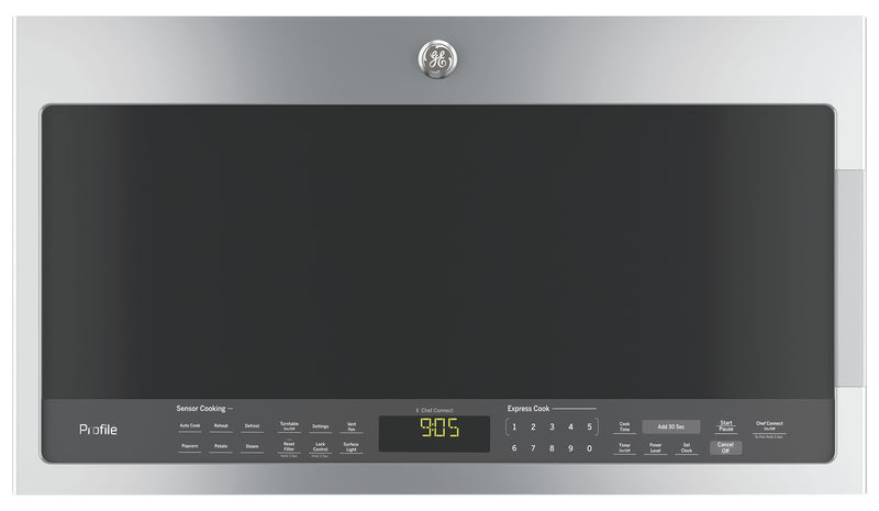 Profile 2.1 Cu. Ft. Over-the-Range Microwave with Chef Connect and 400 CFM - Stainless - PVM2188SJC