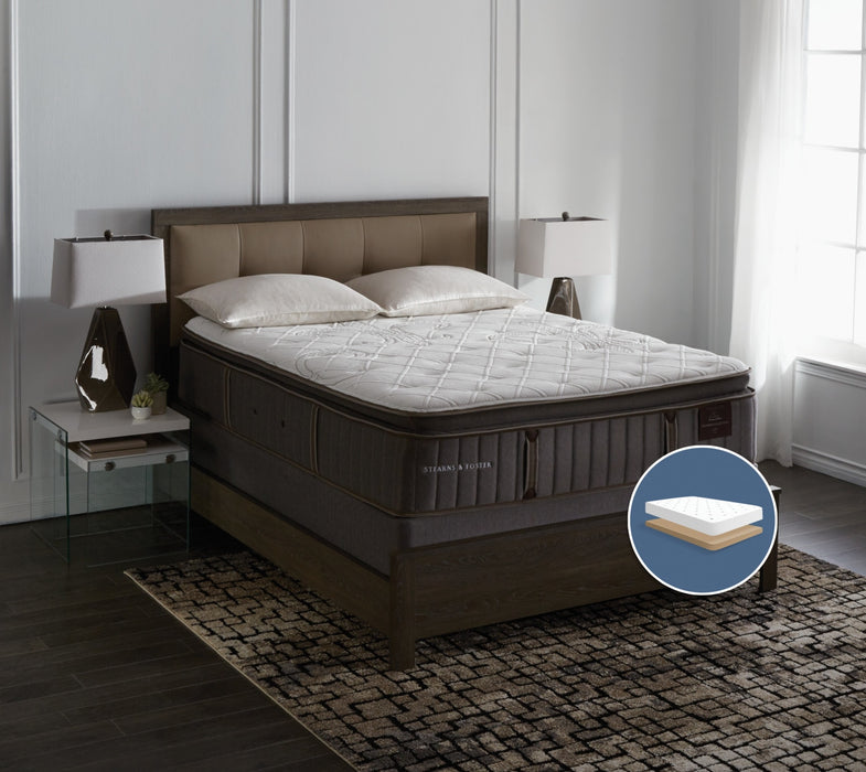 Stearns & Foster Princedale Medium Pillow-Top Low-Profile Queen Mattress Set
